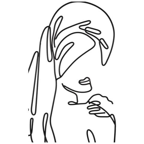 Decorazione In Metallo Corpi 4 - Nero - Metallo - 40x1,3x70 Cm - Foto 2