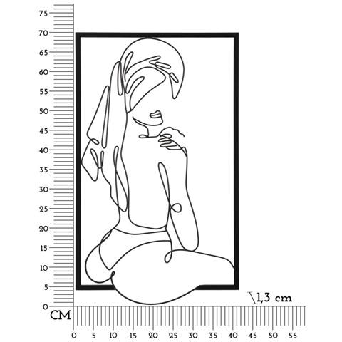Decorazione In Metallo Corpi 4 - Nero - Metallo - 40x1,3x70 Cm - Foto 6