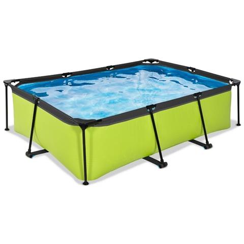 Piscina Fuori Terra - Rettangolo - 220x150x65 Cm - Groen - Include Accessori Coordinati Cb53 - Foto 5