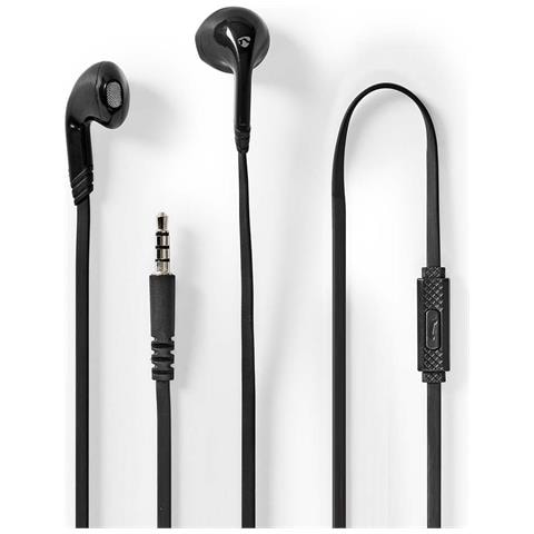 Cuffie Cablate Da 3,5 Mm Con Microfono E Controllo Del Volume 1,2 M, Nero - Foto 1
