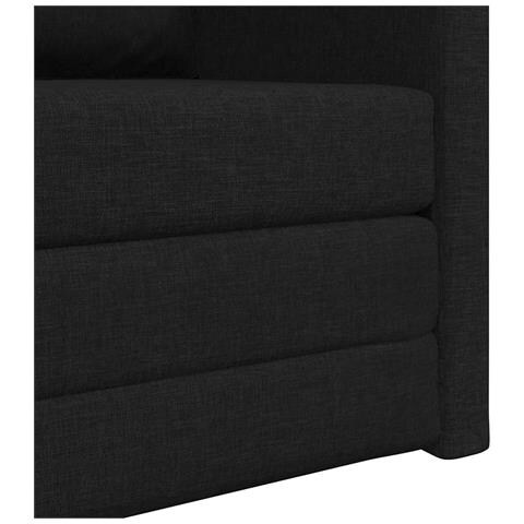 Divano Letto 2 in 1 Nero 74x77x81 cm Tessuto - Foto 9
