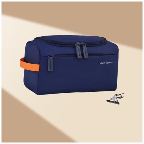 Beauty Case Da Viaggio Medio Per Uomo Navyblue - Foto 3