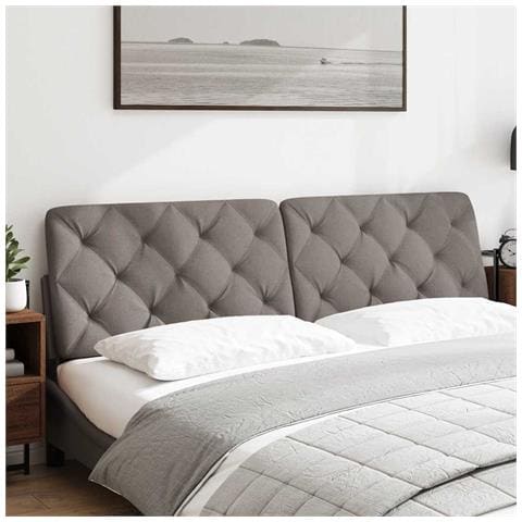 Cuscino Testiera Tortora 180 cm in Tessuto - Foto 2