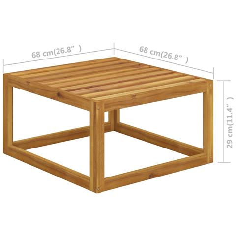 Set Salotto da Giardino 5 pz con Cuscini Legno Massello Acacia - Foto 9