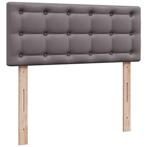 Struttura Letto Pouf con Materasso Grigio 120x200 cm Similpelle - Foto 9