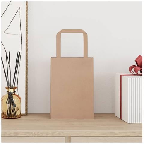 Sacchetti di Carta 50 pz con Manici Marrone 15x8x21 cm - Foto 2