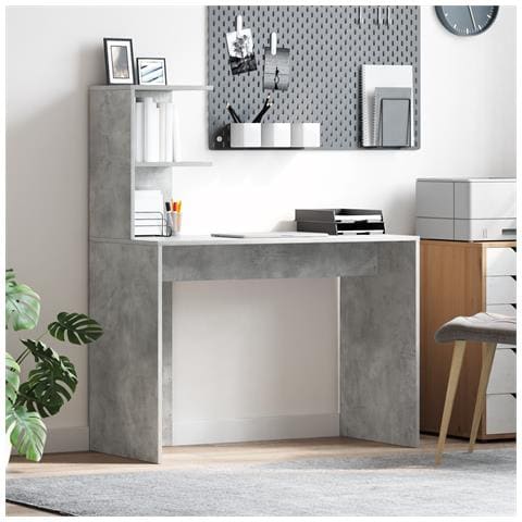 Scrivania Grigia in Cemento Grigio cemento - Foto 2