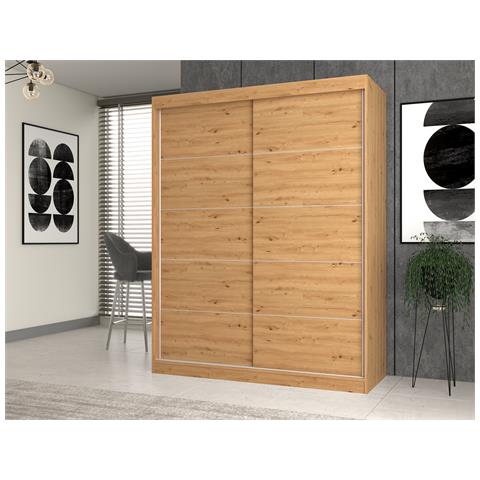IGA 160 ART C KPL armadio /guardaroba per camera da letto 7 ripiani 2 porta /porte Quercia - Foto 2