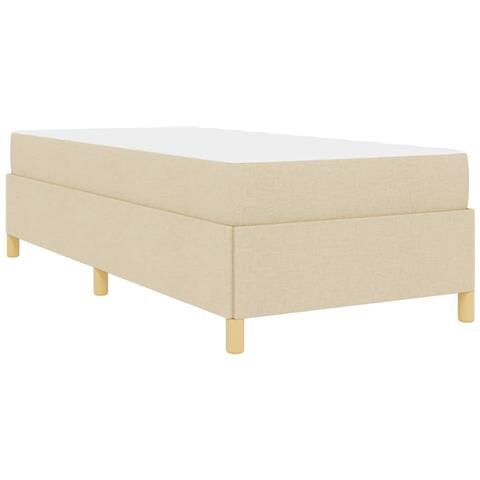 Letto a molle con materasso Bianco e crema 100 x 200 cm Tessuto - Foto 9