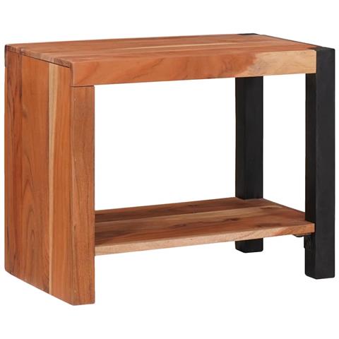 Libreria Marrone, Nero 50 x 30 x 40 cm Legno di Acacia Massello - Foto 1