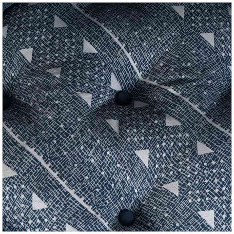 Pouffe Geometrico Indaco 70 x 70 x 54 cm Tessuto - Foto 9