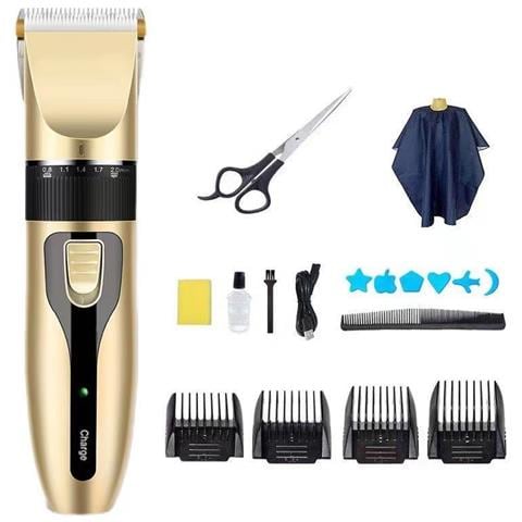 Kit Tagliacapelli Ricaricabile Con Mantella, Forbici E Modelli Per Lo Styling Gold - Foto 1