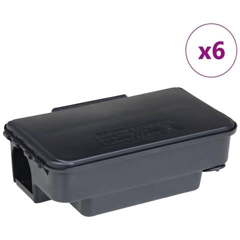 Trappole per Topi 6 pz Nere 22x12,5x7,5 cm - Foto 1