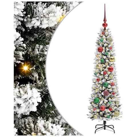 Albero di Natale artificiale con 150 LED Bianco 120 cm - Foto 1