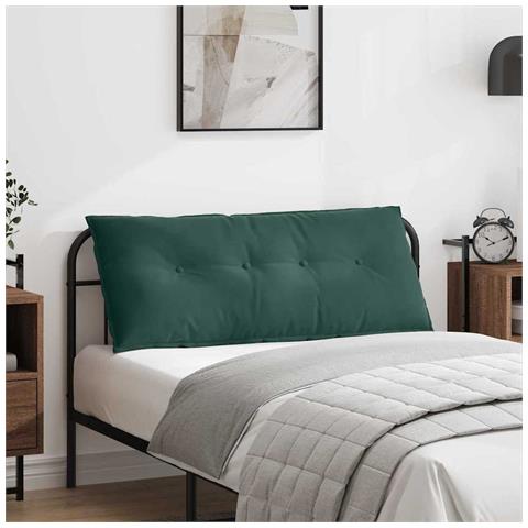 Cuscino per Schiena Verde Scuro 120 x 50 cm Tessuto in Cords - Foto 2