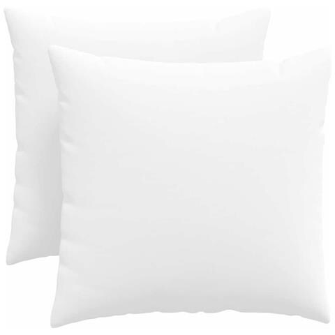 Cuscini da Divano 2 pcs Bianco 50 x 50 cm Tessuto - Foto 1