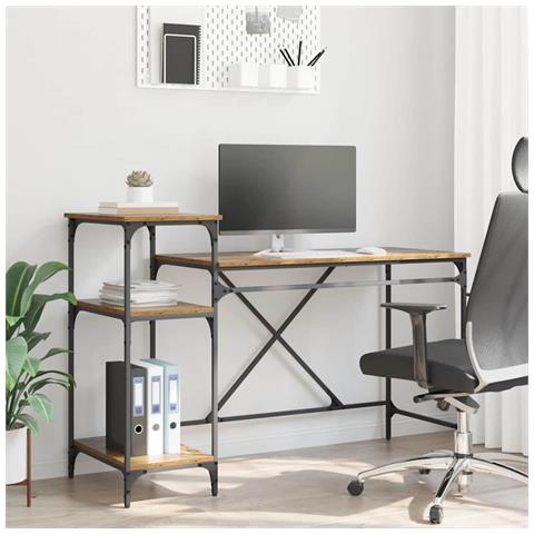 Scrivania Legno vecchio 135 x 50 x 90 cm Legno multistrato - Foto 2