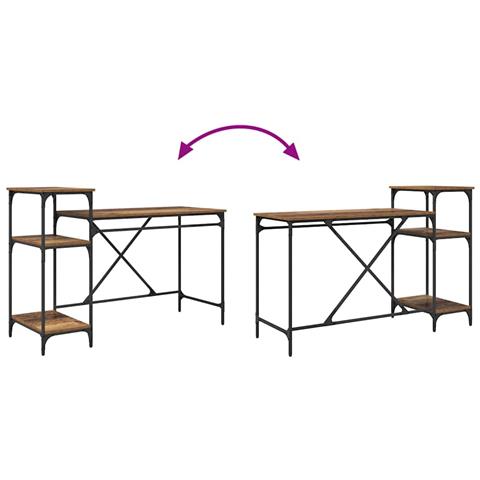 Scrivania Legno vecchio 135 x 50 x 90 cm Legno multistrato - Foto 9