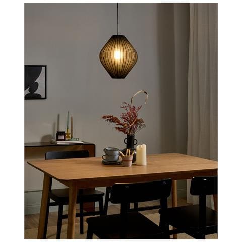 Lampadario Alme Tessuto Nero - Foto 1