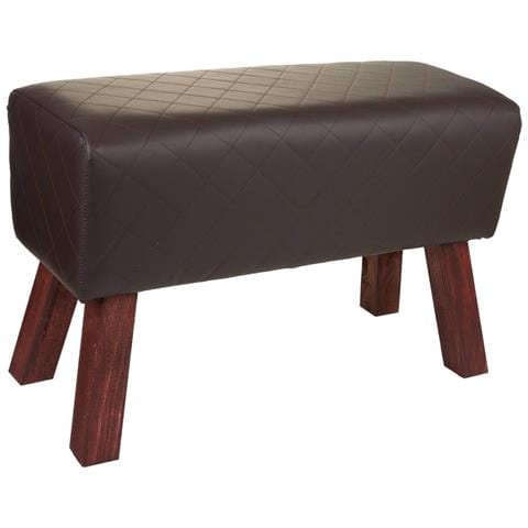 Sgabello Imbottito Marrone 72x30x47h - Foto 1