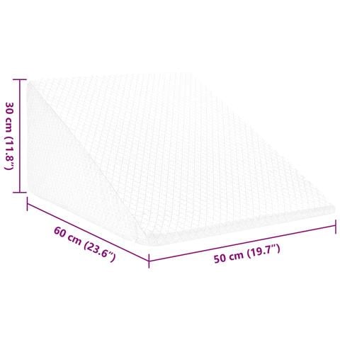 Cuscino per Gambe Bianco 60 x 50 x 30 cm Schiuma Memory - Foto 9