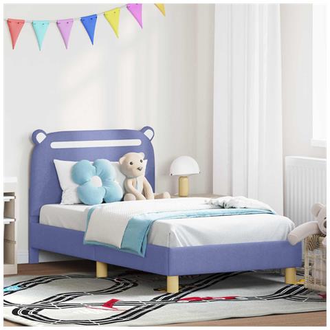 Struttura letto bambini con testata Blu jeans 80 x 160 cm - Foto 2