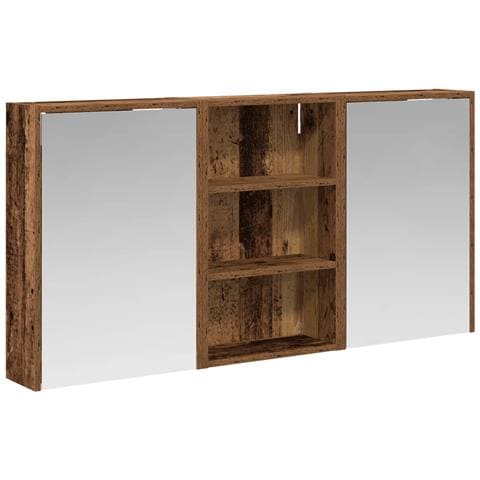 Set di Armadi da Bagno con lo scaffale 3 pcs 126 x 16 x 62.5 cm - Foto 1