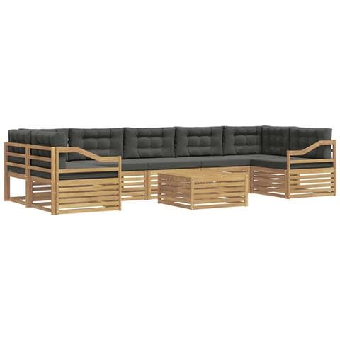 Set di divani da esterno 8 pcs Bianco e Antracite - Foto 1