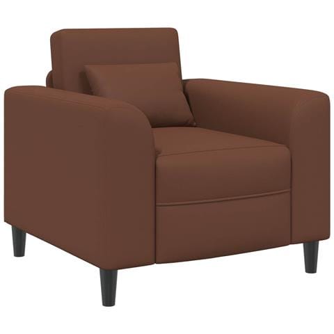Poltrona Marrone Similpelle - Foto 1