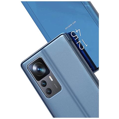 Clear View Case, Custodia Per Xiaomi 12t Pro / Xiaomi 12t, Cover Pieghevole Nera - Foto 2