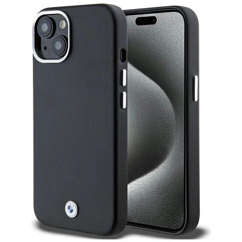 Custodia In Metallo Avvolto Bmw Signature Magsafe Per Iphone 15 Plus / 14 Plus - Nera - Foto 1