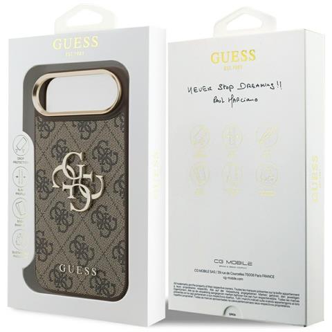 Custodia Per Iphone Air Marrone Con Logo Dorato Guess - Foto 7