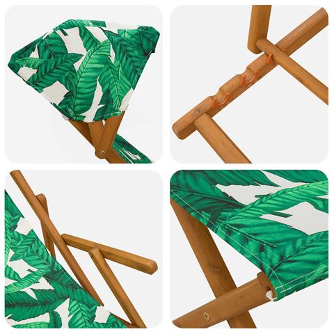 Lettino 4 pcs 3 Posizione Legno di Eucalipto Massello - Foto 10