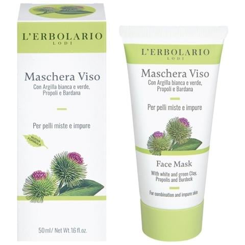 Maschera Viso Argilla Bianca e Verde /Propoli /Bardana Pelli Miste e Impure 50 ml - Foto 1