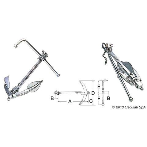 Osculati Ancla De Garfio De 10 Kg OSC-01.139.10 - Comptoir Nautique