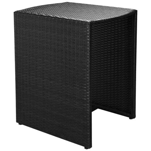 Set Tavolo Sedie Da Giardino 5 Pz Polirattan Impermeabile Nero - Foto 9