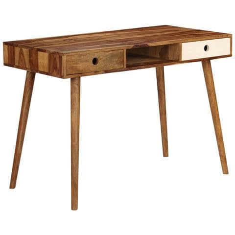 Scrivania In Legno Massello Di Sheesham 110x55x76 Cm - Foto 1
