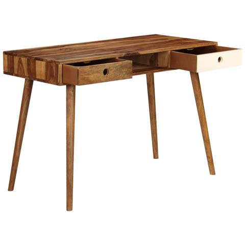 Scrivania In Legno Massello Di Sheesham 110x55x76 Cm - Foto 2