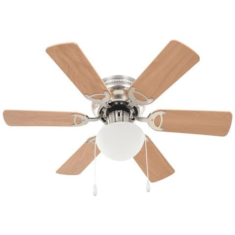 Ventilatore Da Soffitto Decorato Con Luce 82 Cm Marrone Chiaro - Foto 2