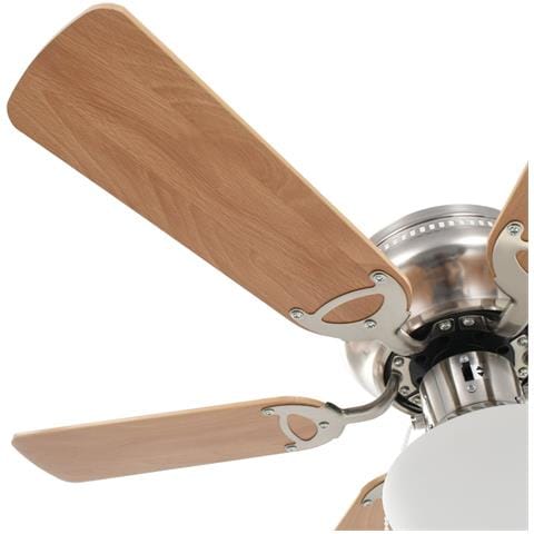 Ventilatore Da Soffitto Decorato Con Luce 82 Cm Marrone Chiaro - Foto 7