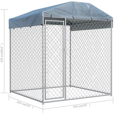 Canile Da Esterno Con Tetto 2x2x2,1 M - Foto 2