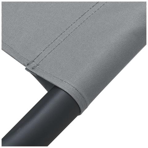 Lettino Da Giardino Grigio 200x90 Cm In Acciaio - Foto 2