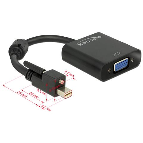 62641 0.25m Mini DisplayPort VGA (D-Sub) Nero cavo e adattatore video - Foto 2