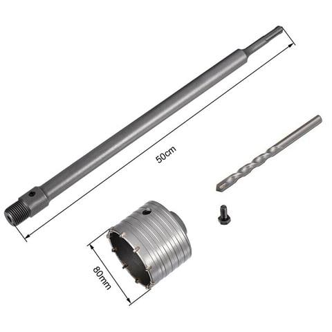 Fresa A Tazza 80 Mm Asta Prolunga 50 Cm Per Trapano Attacco Sds Plus - Foto 2