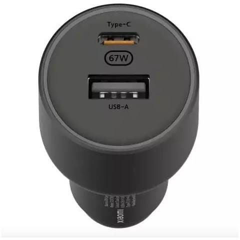 Caricabatterie da Auto Accendisigari 67 W 2 Porte USB-A + Tipo-C - Nero - Foto 3