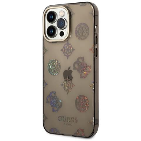 Hard Cover Peony Glitter Transparent Black, For Iphone 14 Pro Max, Guhcp14xhtpptk (guhcp14xhtpptk) - Foto 1