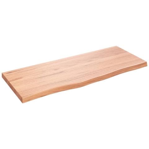 Piano Bagno Marrone 100x40x (2-4) cm Legno Massello Trattato - Foto 1