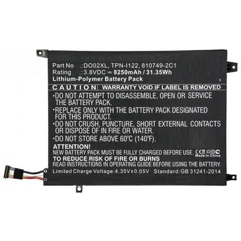 Mbxhp-ba0250 Ricambio Per Laptop Batteria (laptop Battery For Hp 31.35wh - Li-pol 3.8v 8250mah Black, - 31.35w - Foto 1