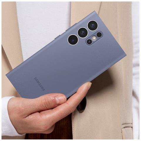 Custodia S24 Ultra Copertina Finestra Touch Smart View, Grigio Lavanda - Foto 5