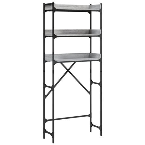 Scaffale Per Lavatrice Grigio Sonoma 67x25x163 Cm Multistrato - Foto 1